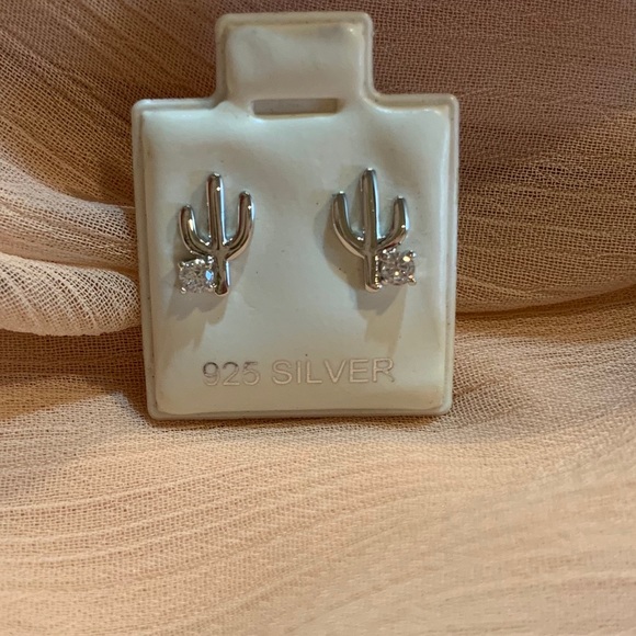 Sterling silver saguaro earrings - Picture 5 of 7